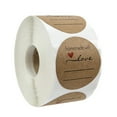 thumbnail image 2 of Homemade with Love Stickers 500 PCS, 1" Round Thanksgiving Stickers for Scrapbooking, Gift Tags, Water Bottles, Vintage Kraft Paper Holiday Decorations, 1 Roll, 2 of 4