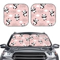 thumbnail image 2 of Haiem Panda Flying In The Sky Between Clouds And Star Windshield Sun Shade: Universal Foldable 2-Piece Car Front Window Sunshade - Blocks Uv Rays, And Reduces Heat,Essential Car Accessory Medium, 2 of 7