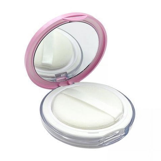 2xContenedor De Polvo Suelto Mini Soporte Cosmético Compacto 3G Para Viajes Domésticos Rosa