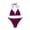 Purple, variant on Women's Bikini Swimsuit Set Push Up Padded Triangle Two Piece High Cut Bathing Suit for Beach Vacation Pool Party, Red S