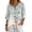 Light Gray, variant on JULMCOMO Shirts for Women Floral Print 3 Button Notch Neck 3/4 Sleeve Loose Fit Casual Tunic Tops Comfy Summer Shirts Light Purple XL