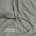 thumbnail image 4 of Bare Home Organic Cotton Duvet Cover Set - 400 Thread Count - Sateen Weave - King/Cal King, Light Gray, 3-Pieces, 4 of 4