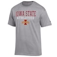 thumbnail image 2 of Men's Champion  Gray Iowa State Cyclones Athletics Logo Stack T-Shirt, 2 of 3