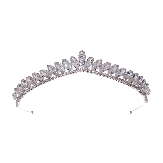 SHISUYAN Elegant Crystal Rhinestone Hair Band for Home Silver Alloy Durable Design Wide Application in