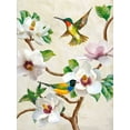 thumbnail image 2 of Wang, Terry 19x24 Black Ornate Wood Framed with Double Matting Museum Art Print Titled - Magnolia and Birds, 2 of 4