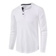 thumbnail image 1 of Camisas De Manga Larga De Algodón Henley Para Hombre, 1 of 4