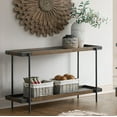 thumbnail image 3 of Alaterre Furniture Kyra 48"L Oak and Metal Sofa/TV Console Table with Shelf, 3 of 7