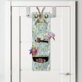thumbnail image 2 of Flower Hanging Pocket Organizer, Simple Cartoonish Floral Pattern with Daffodils, Printed Polyester Storage Bag with Pockets, 9" x 27", Pale Blue Mustard, 2 of 2