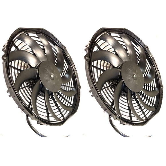 Spal 30101522 Ventilador extractor curvo de 12" 12V, paquete de 2
