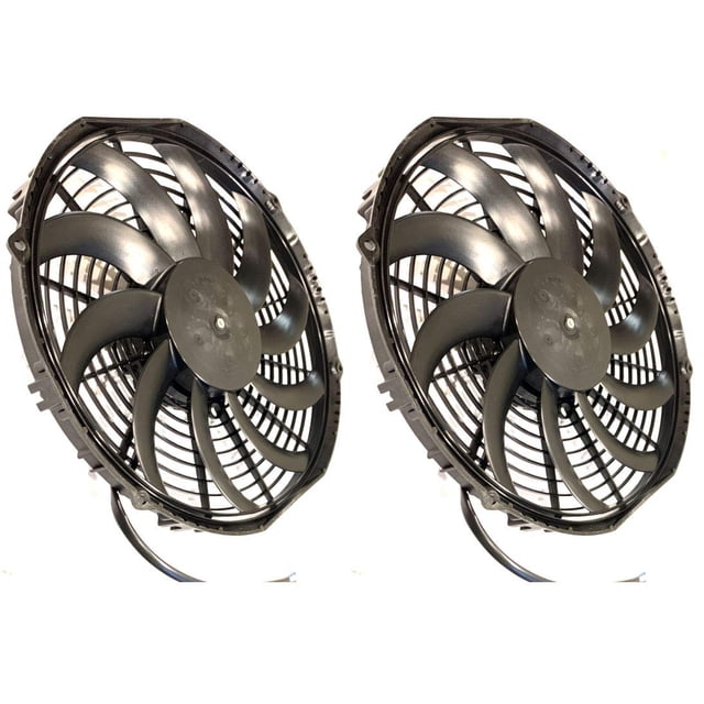 Spal 30101522 Ventilador extractor curvo de 12" 12V, paquete de 2