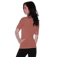 thumbnail image 5 of Emmalise Women's Slim Athletic Fit Vneck Tshirt Half Sleeves Top Plus Size (Dusty Salmon, 1xl), 5 of 6