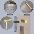 thumbnail image 4 of Boyel Living 10 inches Shower System Wall Mount 3-Function Single Shower Rain System Handheld Shower Gold, 4 of 10