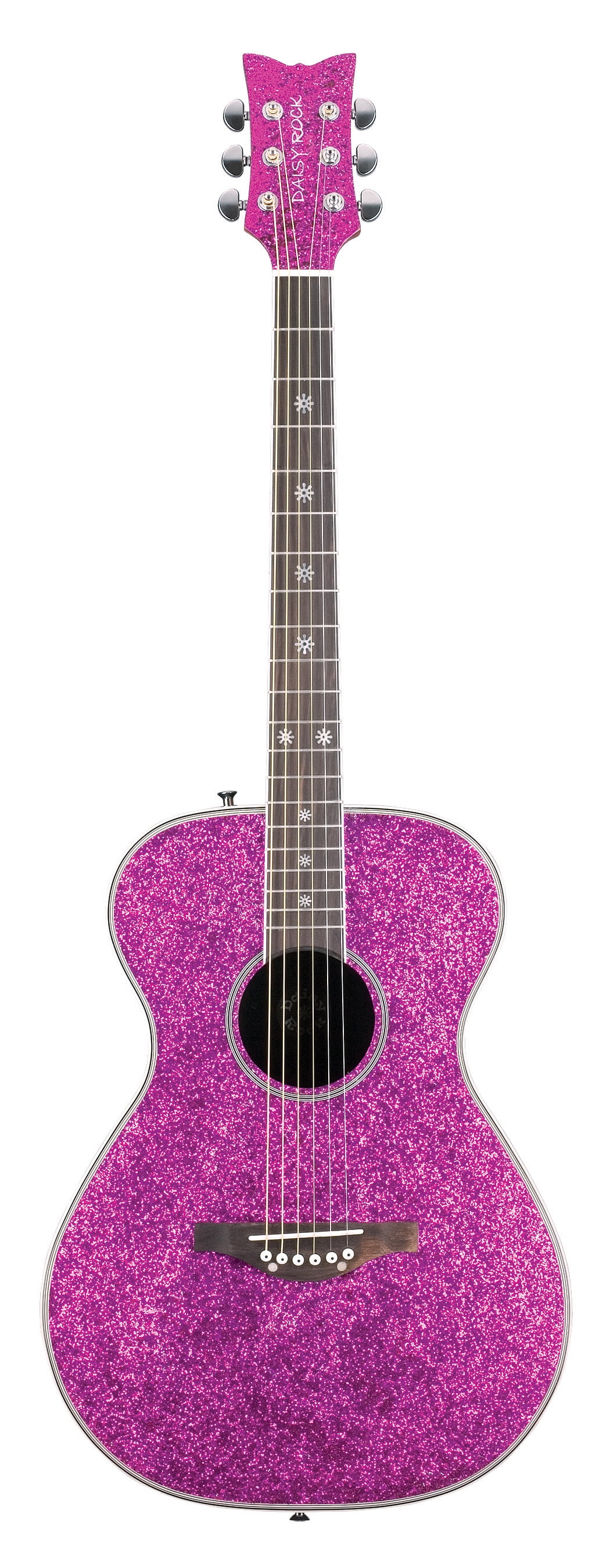 daisy rock pixie acoustic guitar pink sparkle