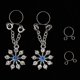 thumbnail image 2 of 1 par de joyas para el piercings colgantes de flores de cristal para dama Azul, 2 of 9