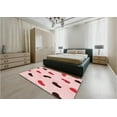 thumbnail image 5 of Ahgly Company Machine Washable Indoor Rectangle Transitional Pink Bubble Gum Pink Area Rugs, 2' x 4', 5 of 7