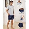 thumbnail image 6 of Short Sleeve Pajama Sets for Men 2 Piece Mens Short Pajamas Sets with Pockets Soft Comfy Mens Summer Sleepwear Set, S-XXL, 6 of 13