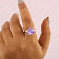 thumbnail image 3 of Amethyst Ring, Trillion Cut Gemstone Ring, 925 Sterling SilverRing, Chunky Ring, Solitaire Ring, Vintage Ring, Handmade jewelry., 3 of 5