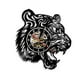 thumbnail image 1 of Reloj de pared de vinilo con forma de cabeza de tigre, reloj de pared de vinilo con forma de cabeza de tigre, reloj de vinilo, decoración de pared de salón, regalos únicos para amantes de la música Feliz Sencillez, 1 of 5