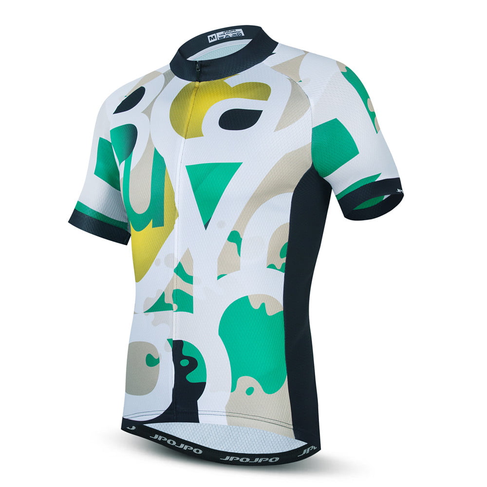 Men's Short Sleeve Bike Cycle Shirt Reflective Team Cycling Jersey Top S-5XL 
