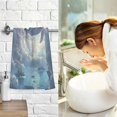 thumbnail image 7 of Yayeee 100% Cotton Hand Towels for Bathroom 16" x 28" Soft Absorbent Kitchen Towel, Night Floating Whale, 7 of 7