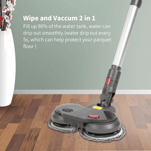 Electric Mop Attachment Compatible with V11 V10 V8 V15 Mop with Water Tank 10 Mop for Dyson Vacuum Cleaner Mop 2 in 1 Brush Attachment for Dyson Animal Absolute Fluffy