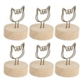 thumbnail image 3 of 10PCS Numéro de Table Titulaire Log Base Chat Forme Place Titulaire de Carte Simple Mignon Type Vertical Nom Carte Clips pour la Décoration de Table, 3 of 8