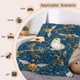 thumbnail image 4 of Manta con patrón de cielo estrellado, manta suave y cómoda, mantas frescas para el dormitorio, manta cálida para la siesta para el hogar, la oficina, viajes y campamentos, 4 of 5