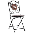 thumbnail image 4 of vidaXL Patio Bistro Set 3 Piece Patio Round Table Set Ceramic Tile Terracotta, 4 of 16