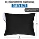 thumbnail image 3 of Protectores de almohada Utopia Bedding impermeables (paquete de 2) negros, 3 of 8