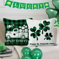 thumbnail image 5 of St Patricks Day Pillow Covers 18x18 Set of 4, Shamrock Gnome Truck Throw Pillow Covers Green Buffalo Plaid Pillowcase St. Patrick''s Day Decorations Cushion Case for Farmhouse Outdoor, 5 of 5
