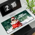 thumbnail image 3 of Santa Surprise Gift Pug Merry Cheerful Christmas Desk Mat Full Keyboard Mouse Pad Dog Lover Gifts Large Mousepad - 12021, 3 of 5