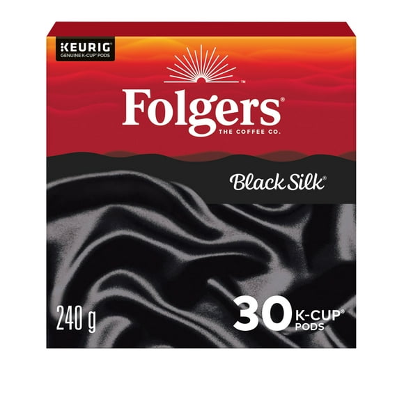 Folgers Capsules de café K-Cup Noir soyeux 30 Capsules 30 capsules