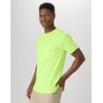 thumbnail image 3 of Hanes Workwear X-Temp Men's Pocket T-Shirt, 2-Pack Safety Green XL, 3 of 5