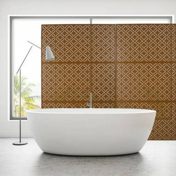 Outdoor & Indoor Privacy Screen Metal Privacy Screen 76" H×48" W, Freestanding Decorative Privacy Screen for Deck Balcony Patio, Privacy Fence Panels for Outside Lawn Garden