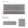 thumbnail image 5 of Vant 39 x 11.5 Inch Upholstered Wall Panels, Platinum Gray (4 Pack), 5 of 5
