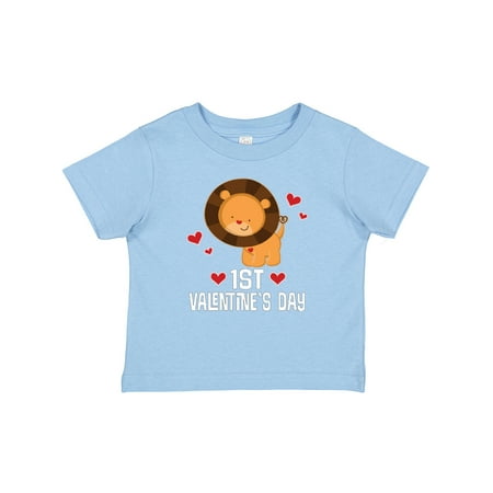 

Inktastic First Valentines Day Outfit Baby Boy Lion Gift Baby Boy T-Shirt