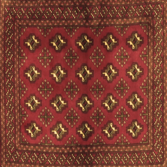 Ahgly Company Indoor Square Persian Brown Traditional Area Rugs, 3' Square