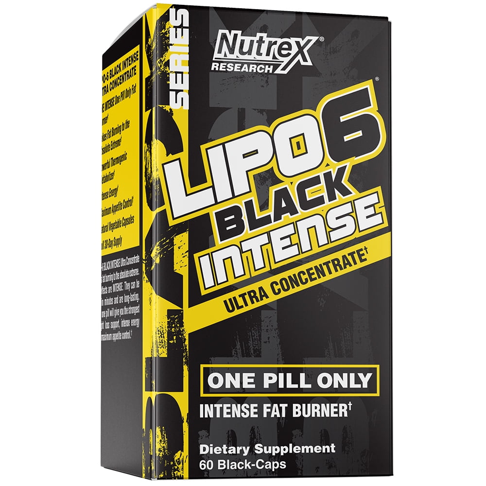 Nutrex Research Lipo-6 Black Intese Ultra Concentrate Fat Burner Weightloss Pills, 60 Ct