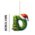 thumbnail image 4 of Personalized Acrylic Christmas Ornament - 26 Letter Alphabet Pendant for Family Tree Decor, Car Mirror & Gift Tag (Double-Sided Shatterproof), 4 of 4