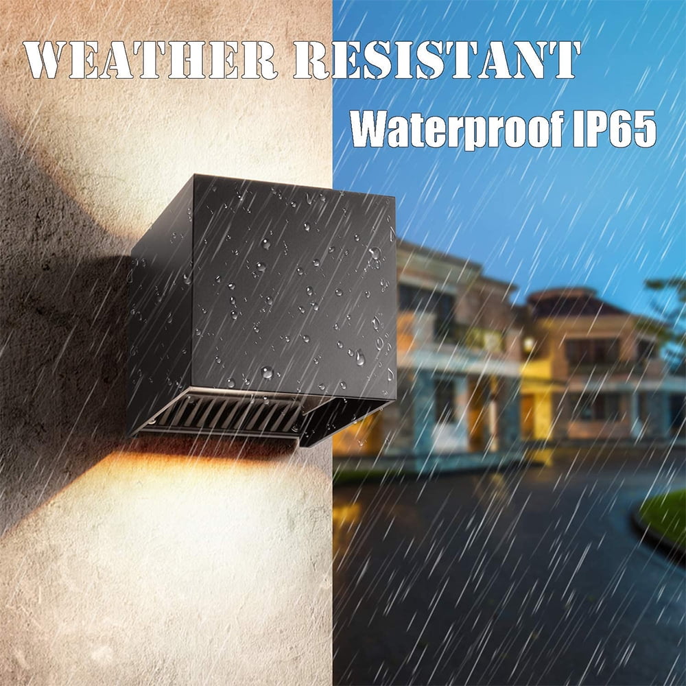 12W Outdoor Light Fixture Dusk to Dawn Outdoor Lighting,Exterior Modern Wall Waterproof Porch Light, Outside Light