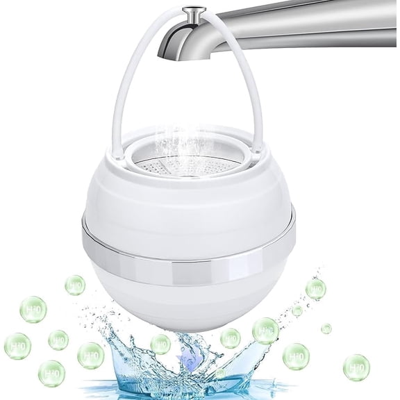 Xwlshop Washable Bath Water Filter for Bathtub, 2500 Gallons High Flow Filter with KDF55 & Activated Carbon, BPA Free