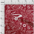 thumbnail image 2 of oneOone Cotton Flex Red Fabric Asian Japanese Pattern Craft Projects Decor Fabric Printed By The Yard 40 Inch Wide, 2 of 4