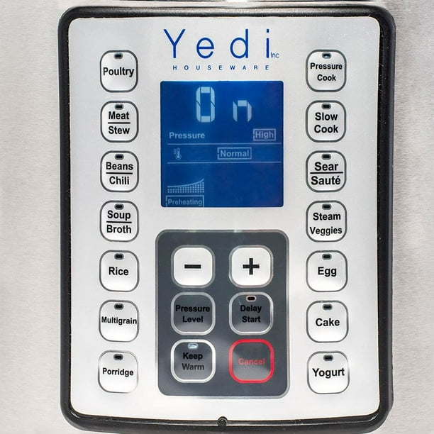 Yedi Houseware 9 in 1 6 Quart Stainless Steel Multi Pressure Cooker Silver Walmart