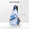 thumbnail image 6 of ZNDUO Sling Bag, Men Shoulder Backpack Small Cross Body Chest Sling Backpack-Star Snowflake Blue Pattern, 6 of 8