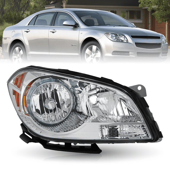 Titans Motors Halogen Headlight for 2008-2012 Chevy Malibu Passenger Side Right Headlamp Assembly