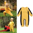 thumbnail image 3 of Quealent Baby Rompers Girl Toddler Baby Boy Girl Romper Oversized Plain Long Sleeve Crewneck Sweatshirt Bodysuit Cute Clothes Yellow,18-24 Months, 3 of 5