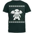 thumbnail image 1 of Big Cthulhu Ugly Christmas Sweater Forest Adult T-Shirt, 1 of 1