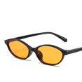 thumbnail image 5 of Trendy Black Oval Sunglasses with Gradient Brown Lens - Suitable for Women and Men, 5 of 6