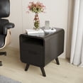 thumbnail image 2 of Jofran Marlowe Mid-Century Modern USB Charging Curved Chairside End Table with Storage Drawers, 2 of 8