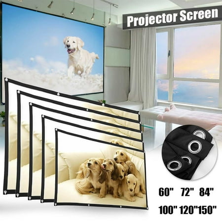 SPORTULI Projector Screen Widescreen 16:9 Portable Projection Screen Anti-Crease Foldable Indoor Outdoor Projector Movies Screen for Home